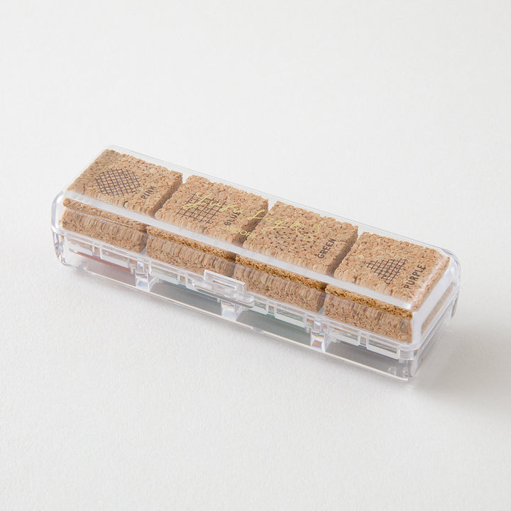 Midori Yuru Log Pre-inked Stamp - Geometry — side view