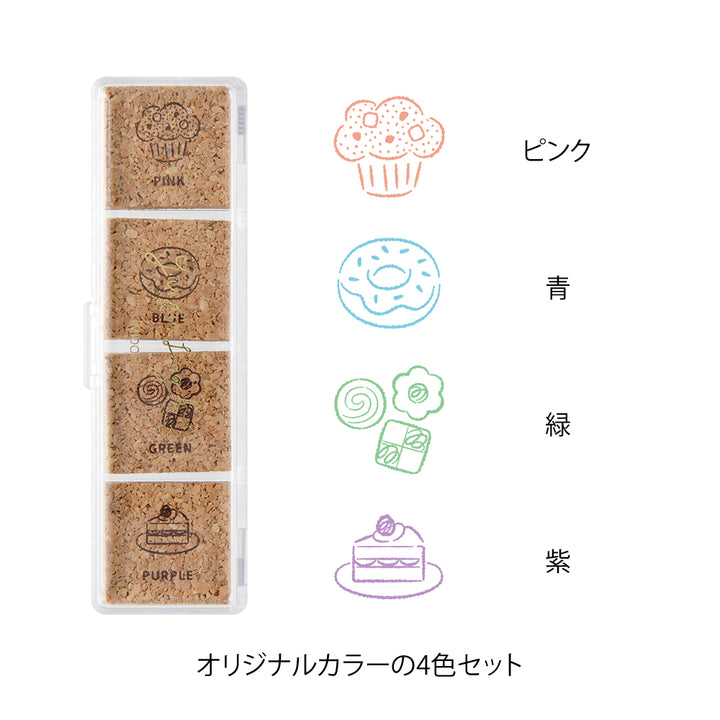 Midori Yuru Log Pre-inked Stamp - Sweet — detail view