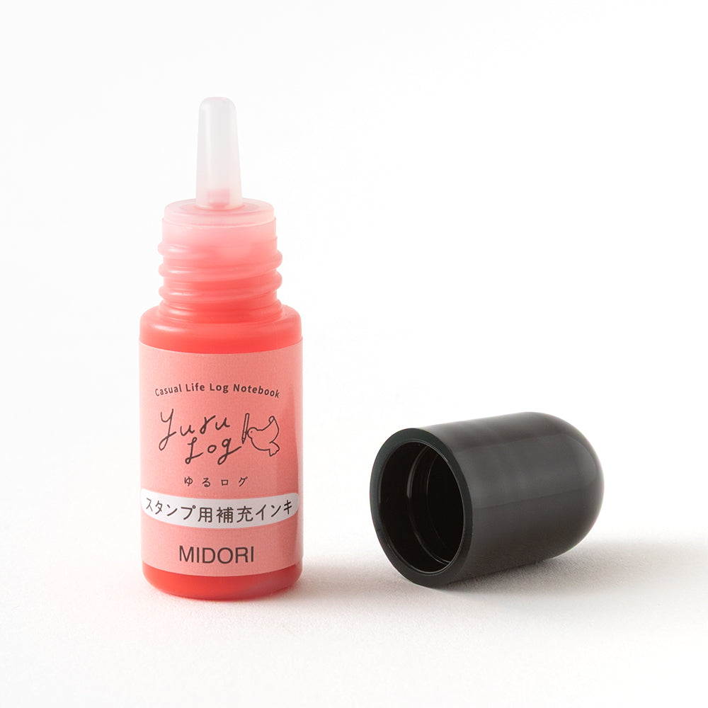 Midori Yuru Log Stamp Pre-inked Refill Ink - Pink — tip detail