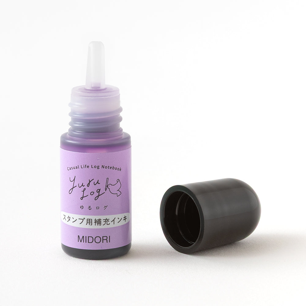 Midori Yuru Log Stamp Pre-inked Refill Ink - Purple — tip detail
