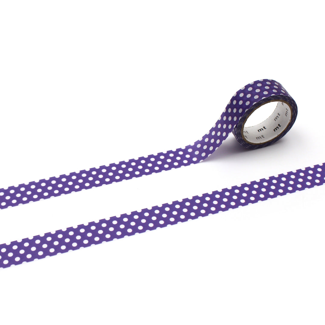 MT 1P Dot Washi Tape - Deep Purple — pattern detail