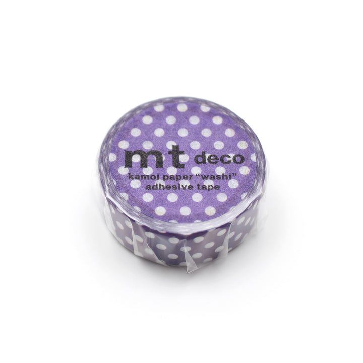 MT 1P Dot Washi Tape - Deep Purple — roll front
