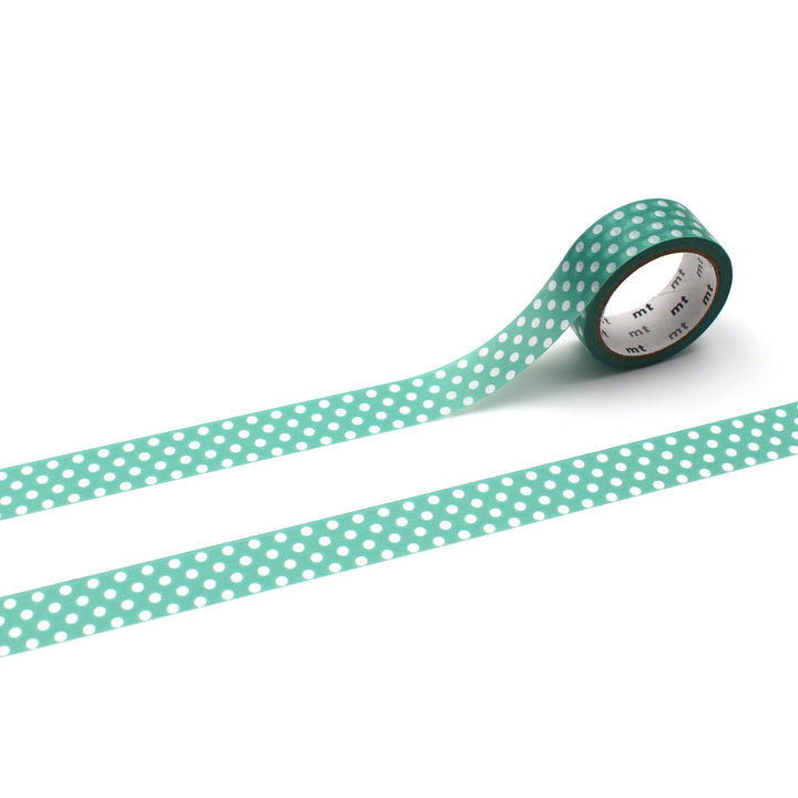 MT 1P Dot Washi Tape - Emerald Green — pattern detail