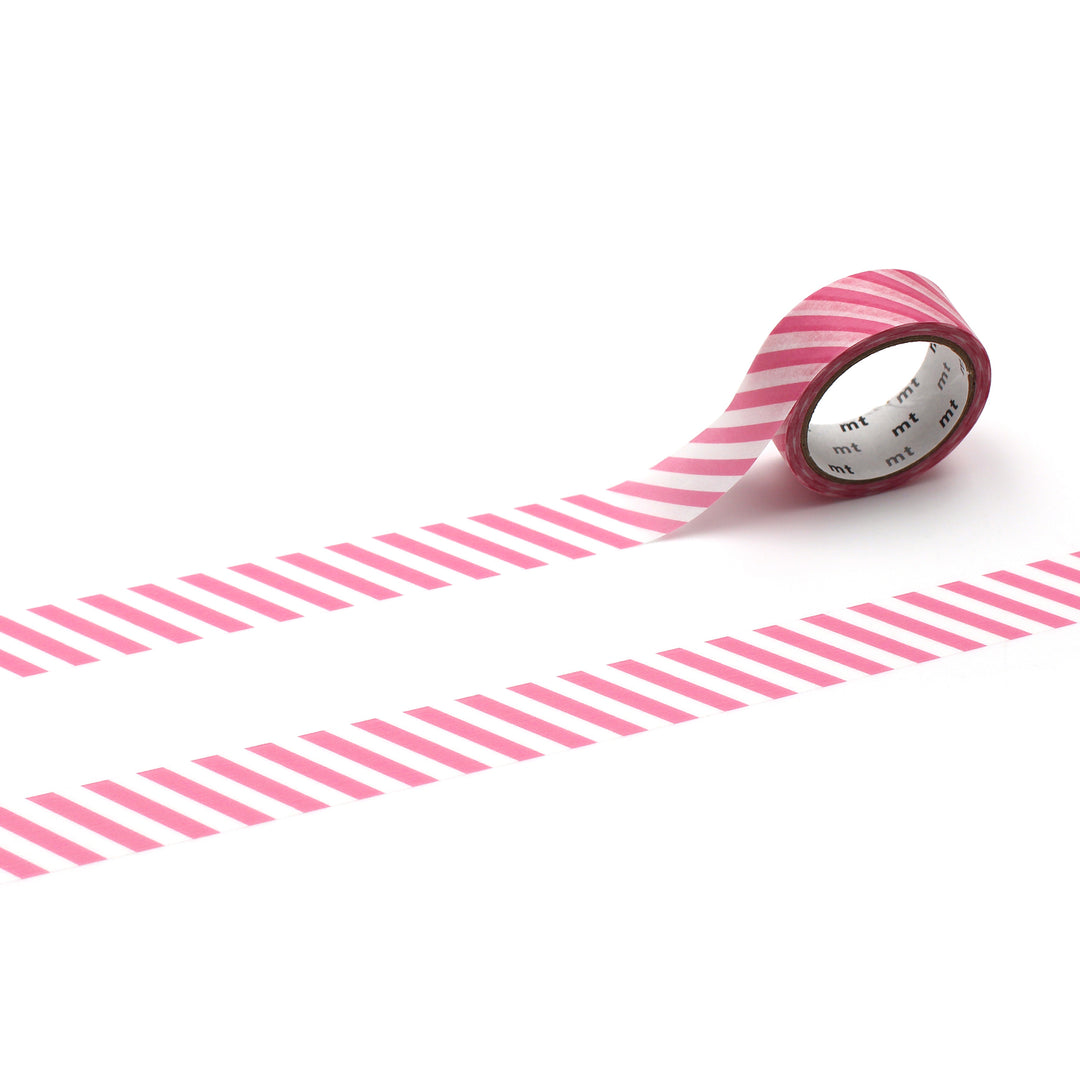 MT 1P Stripe Washi Tape - Aurora Pink — pattern detail