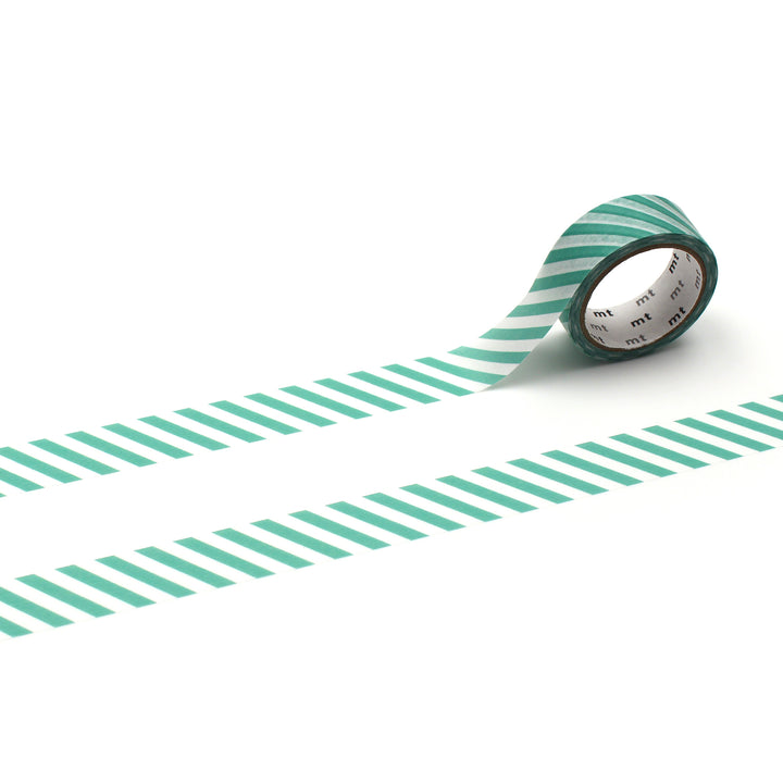 MT 1P Stripe Washi Tape - Emerald Green — pattern detail