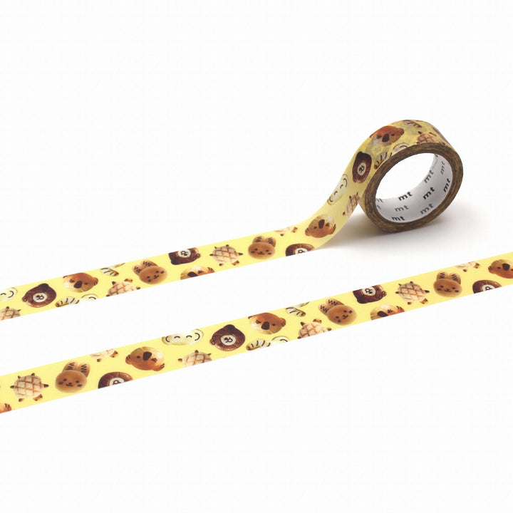 MT EX Washi Tape - Animal Face Bread — roll front