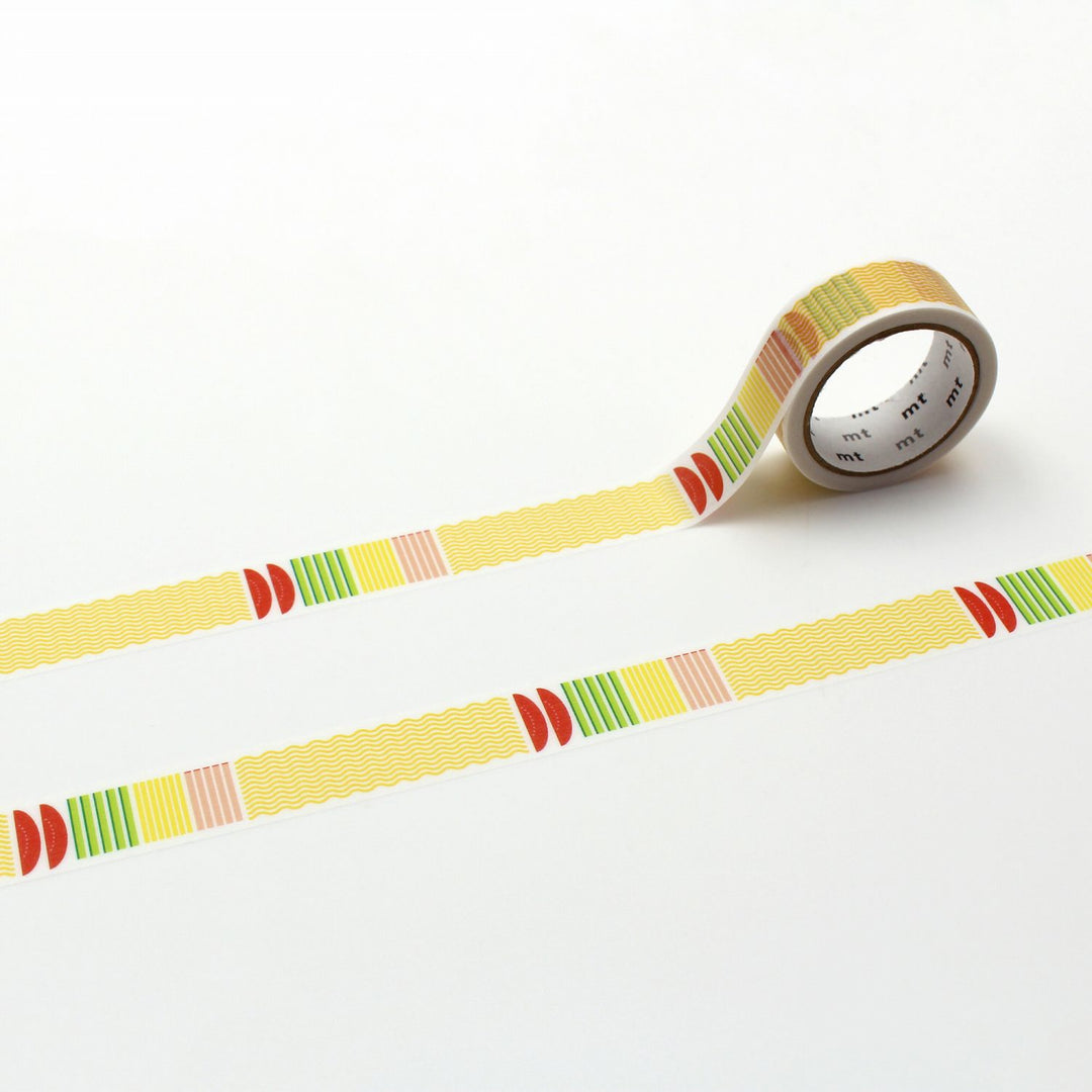 MT EX Washi Tape - Hiyashi Chuka Graphic — roll front