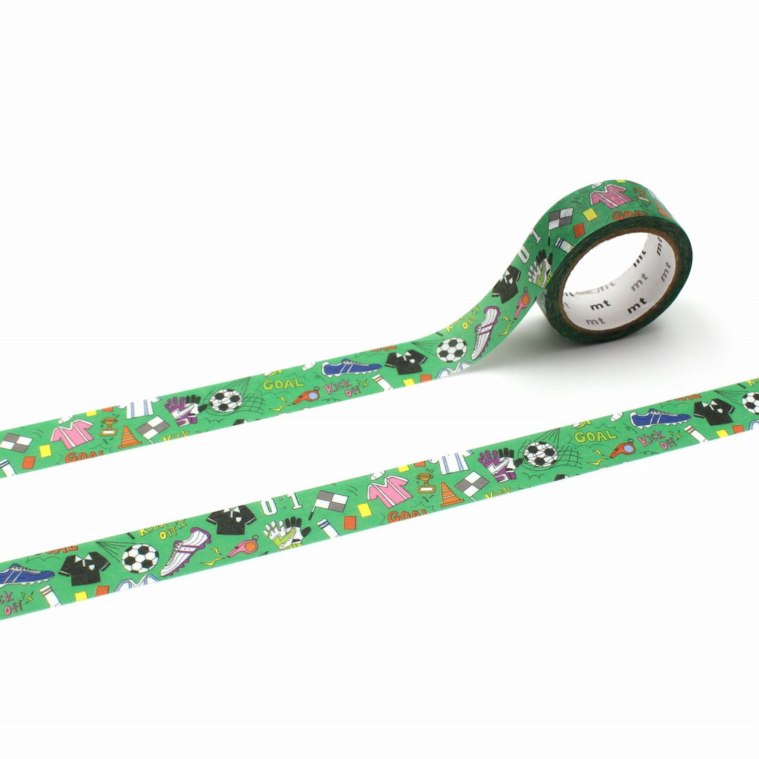 MT EX Washi Tape - Soccer — roll front