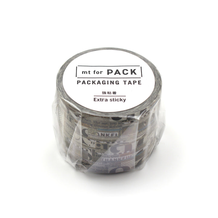 MT For Pack Permanent Tape - English Newspaper Collage — roll front