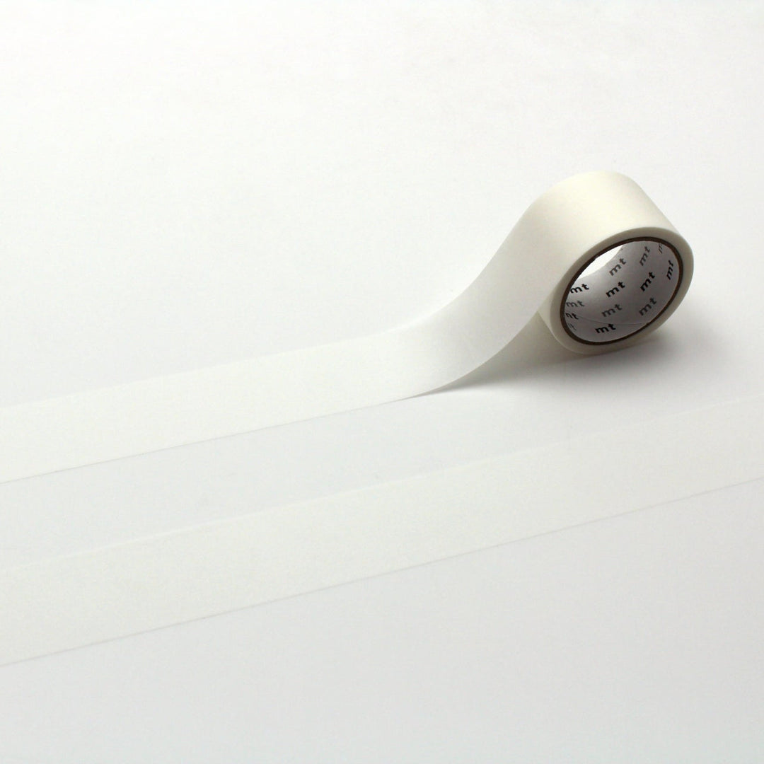 MT KAKUKAKU Washi Tape - White 24mm — roll front