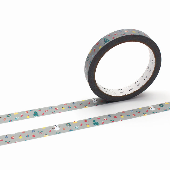 MT Large Core Strong Adhesive Tape - Pixel Christmas — pattern detail