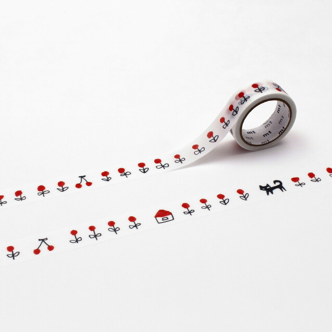 MT x Makoto Matsubayashi Washi Tape - Black Cat — roll front