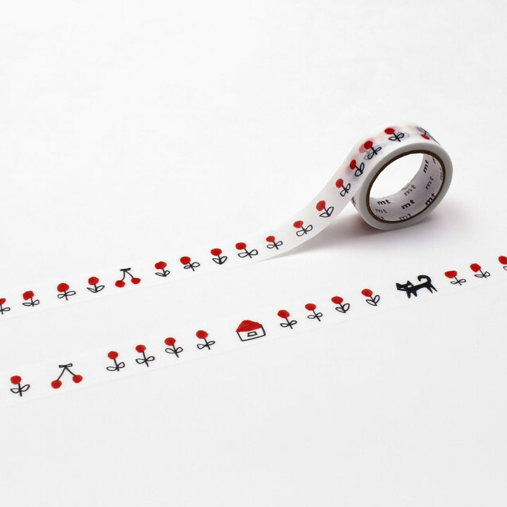 MT x Makoto Matsubayashi Washi Tape - Black Cat — roll front
