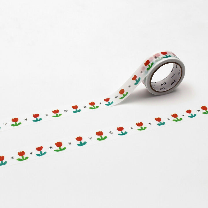 MT x Makoto Matsubayashi Washi Tape - Tulip — roll front