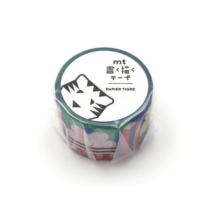MT x Papier Tigre Write and Draw Washi Tape - Ice — roll front