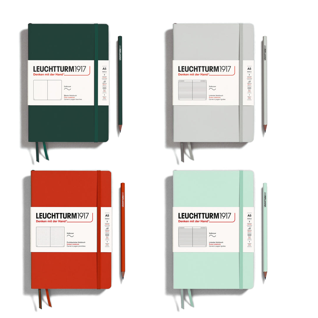 Leuchtturm1917 Natural Colours A5 Medium Softcover Notebook - Dotted / Light Grey — back cover