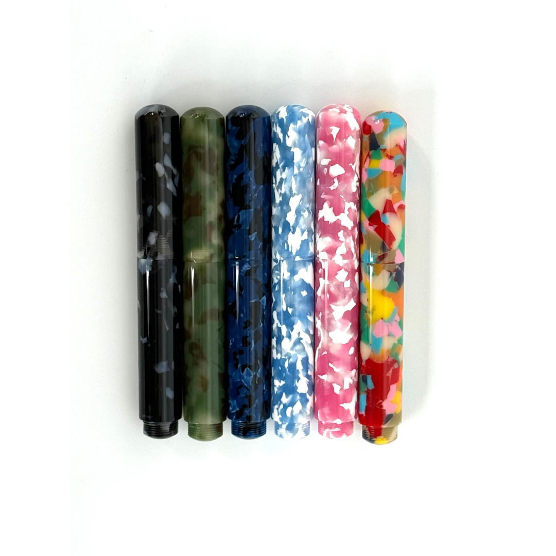 Onishi Hand Made POCKET Fountain Pen (NEW!) - Sakura Pink — barrel detail