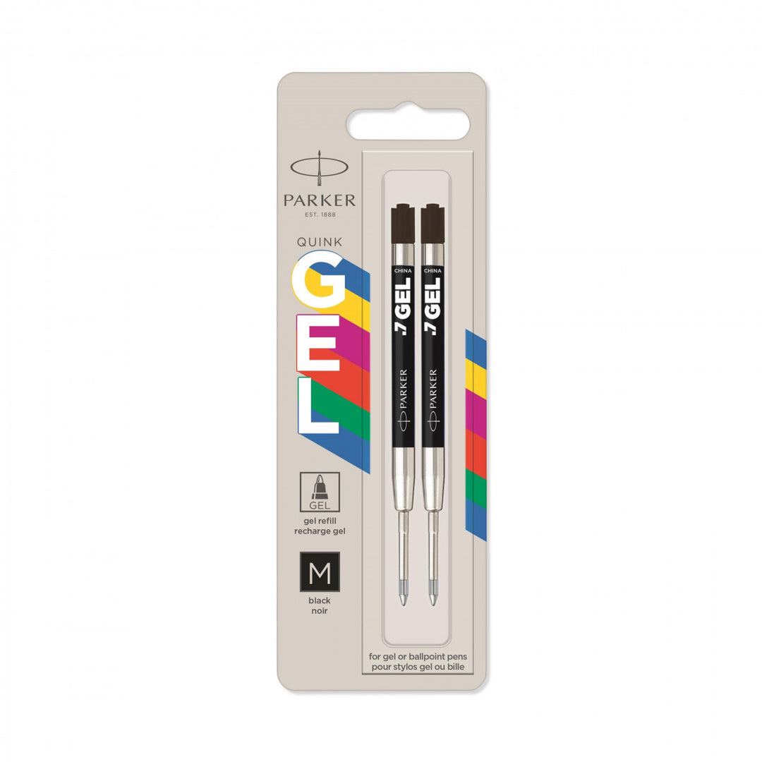 Parker Eco Refill PL Gel Ball Medium  0.7 - Black (Pack of 2) — capped