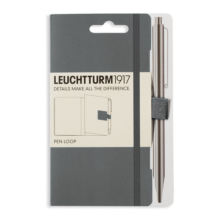 Leuchtturm1917 Pen Loop in Anthracite — Leuchtturm1917 pen loop — premium stationery and lifestyle, at Cityluxe Singapore