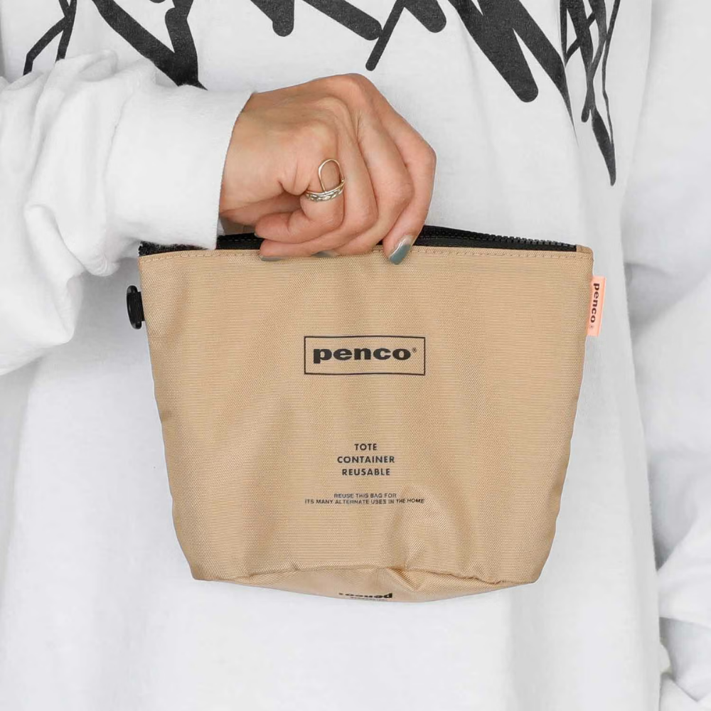 Penco Bucket Pouch - Beige — detail view