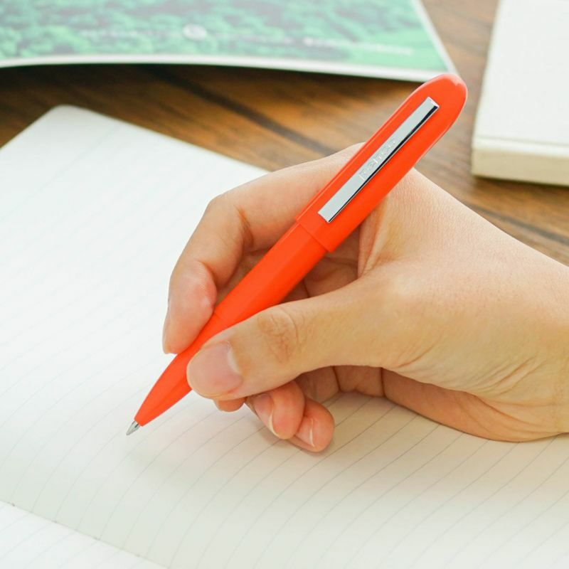 Penco Bullet Ballpoint Pen Light Orange compact Japanese bullet pen 0.7mm.