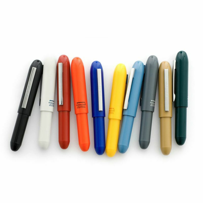 Penco Bullet Ballpoint Pen Light - Red — writing at an angle