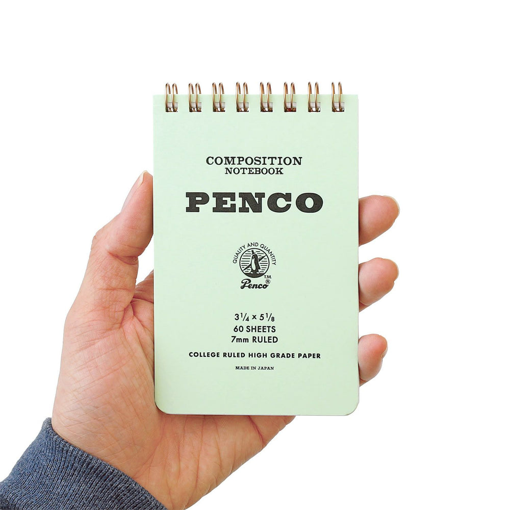 Penco Coil Note Pad Small - Mint — side view