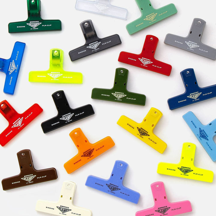 Penco Plastic Clampy Pla-Clip binder clips in playful colors