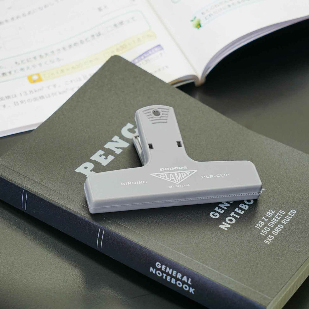 Penco Plastic Clampy Pla-Clip in Grey — Hightide clamping clip — premium stationery and lifestyle, at Cityluxe Singapore