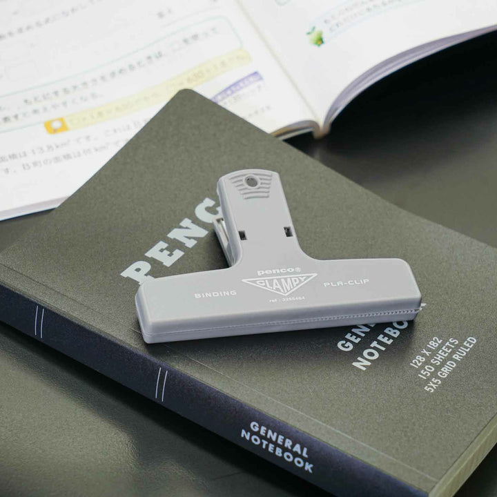 Penco Plastic Clampy Pla-Clip in Grey — Hightide clamping clip — premium stationery and lifestyle, at Cityluxe Singapore
