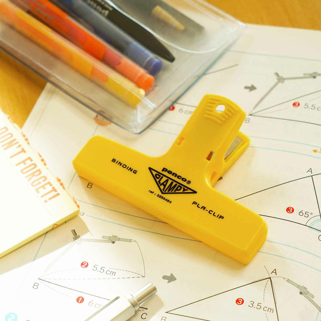 Penco Plastic Clampy Pla-Clip Yellow Binder Clip