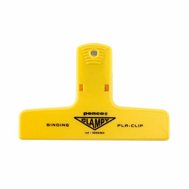 Penco Plastic Clampy Pla-Clip Yellow Binder Clip