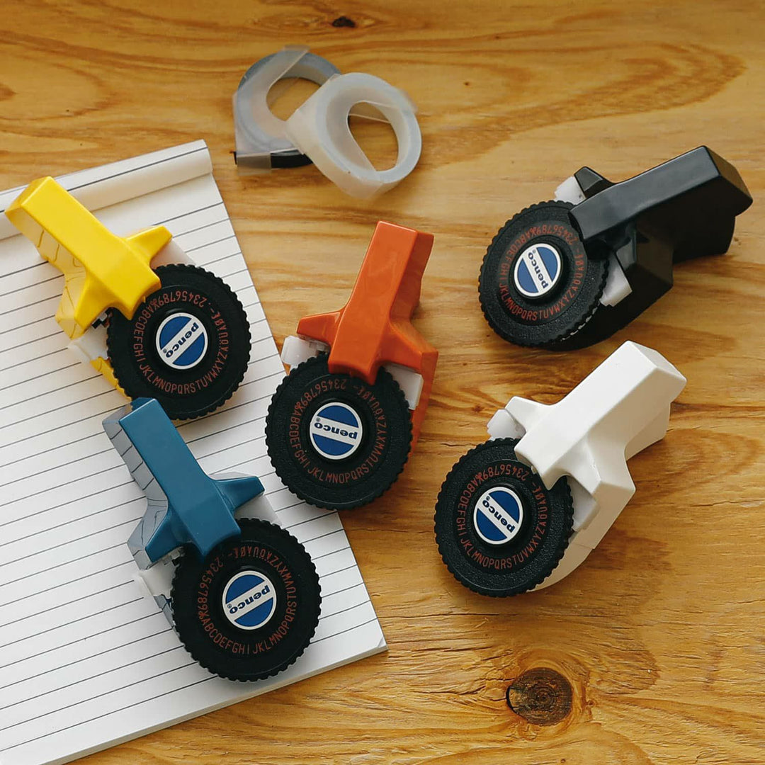 Penco Tape Writer – label maker by Hightide with retro design and black embossed tape.