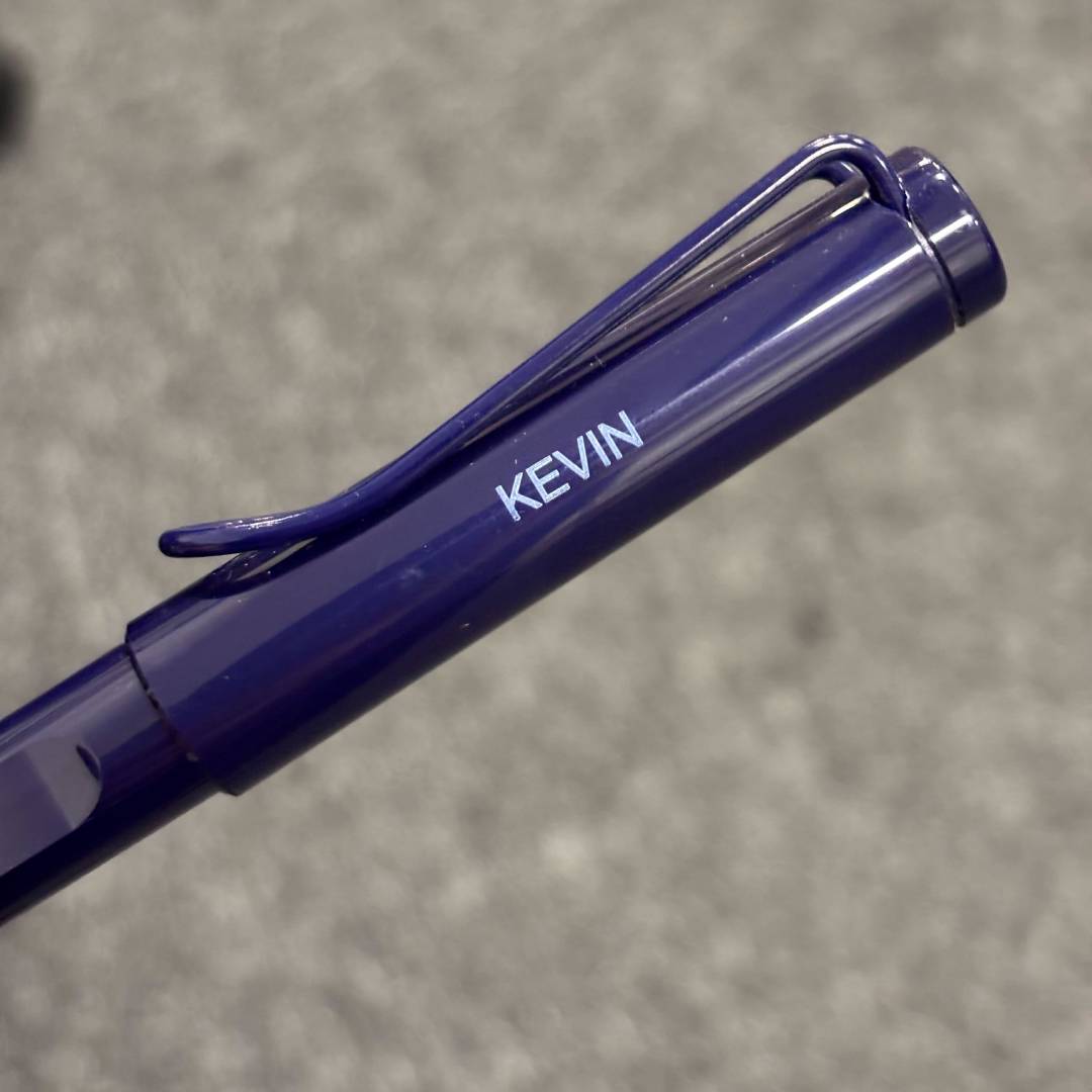 Personalized Name Engraving On LAMY Safari Rollerball Pen - Dark Dusk