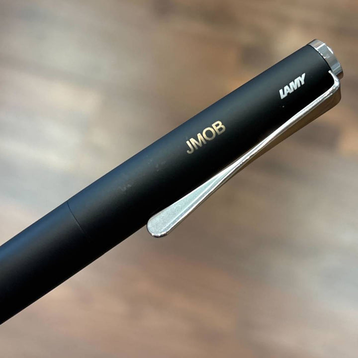 Personalized Name Engraving On Lamy Studio Rollerball Pen Black