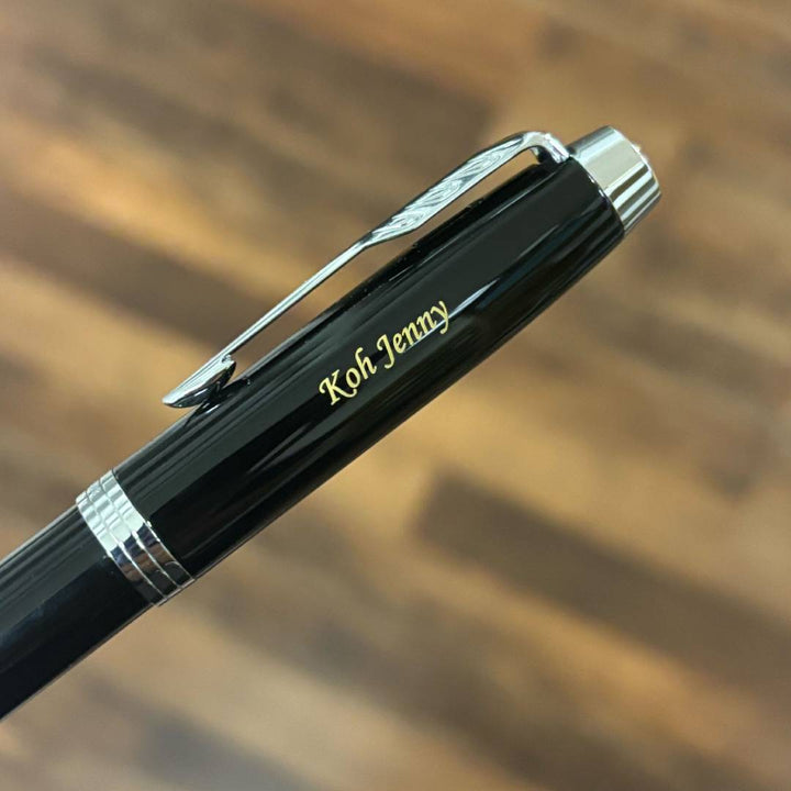 Personalized Name Engraving On Parker IM Black CT Rollerball Pen