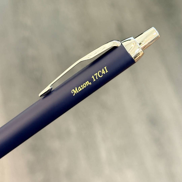 Personalized Name Engraving On Parker IM Blue CT Ballpoint Pen