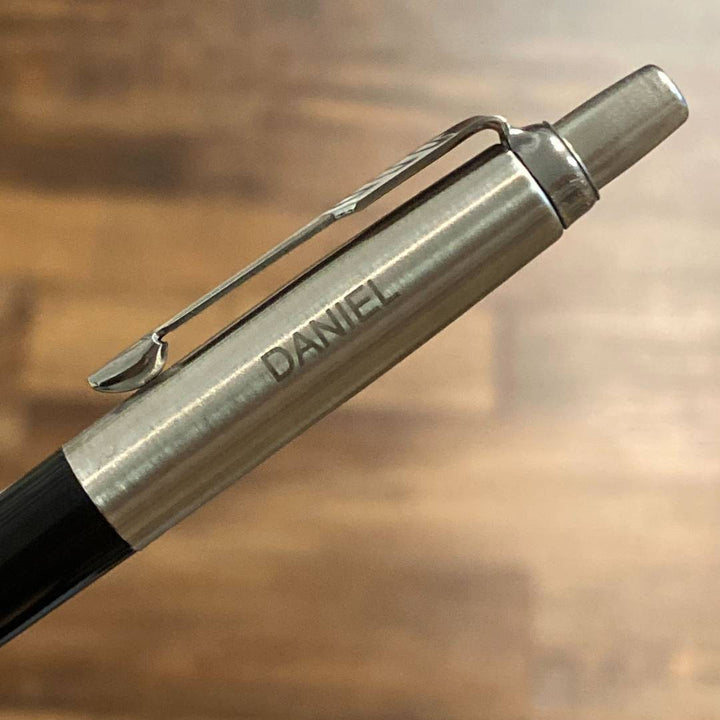 Personalized Name Engraving On Parker Jotter Special Black Ballpoint Pen