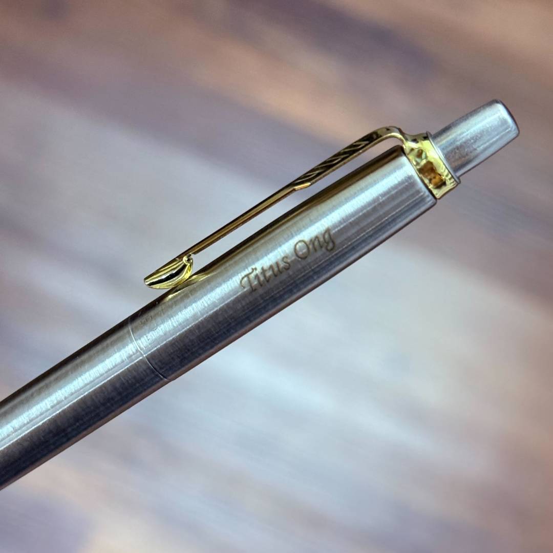 Personalized Name Engraving On Parker Jotter Stainless Steel GT Ballpoint Pen