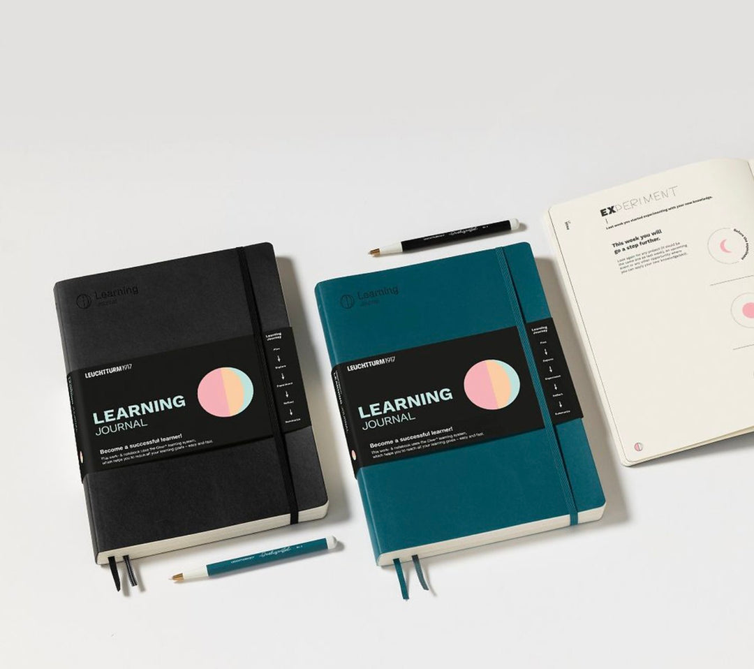 Leuchtturm1917 B5 Composition Softcover Learning Journal - Black — spine view