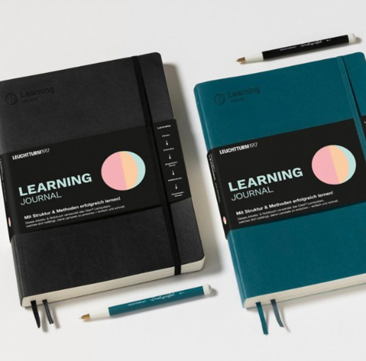Leuchtturm1917 B5 Composition Softcover Learning Journal - Black — flat lay