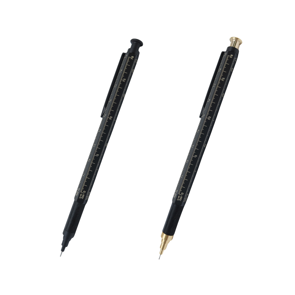 Preco Meister by POINT Draf-tech Mechanical Pencil 0.5mm - Black — writing at an angle