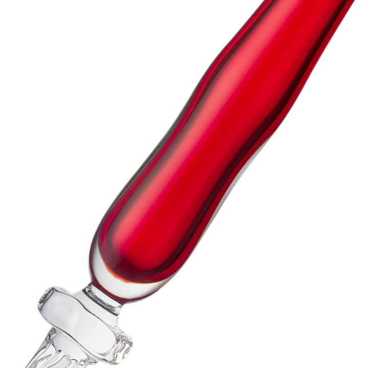 Matsubokkuri Red Glass Fountain Pen - Cherry — with packaging