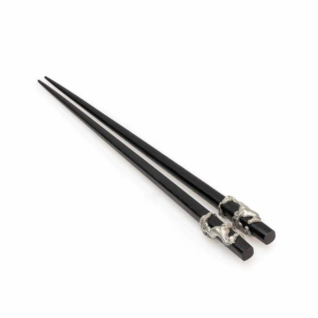 Royal Selangor 2026 Year of the Horse - Chopsticks &amp; Rest Set — side view