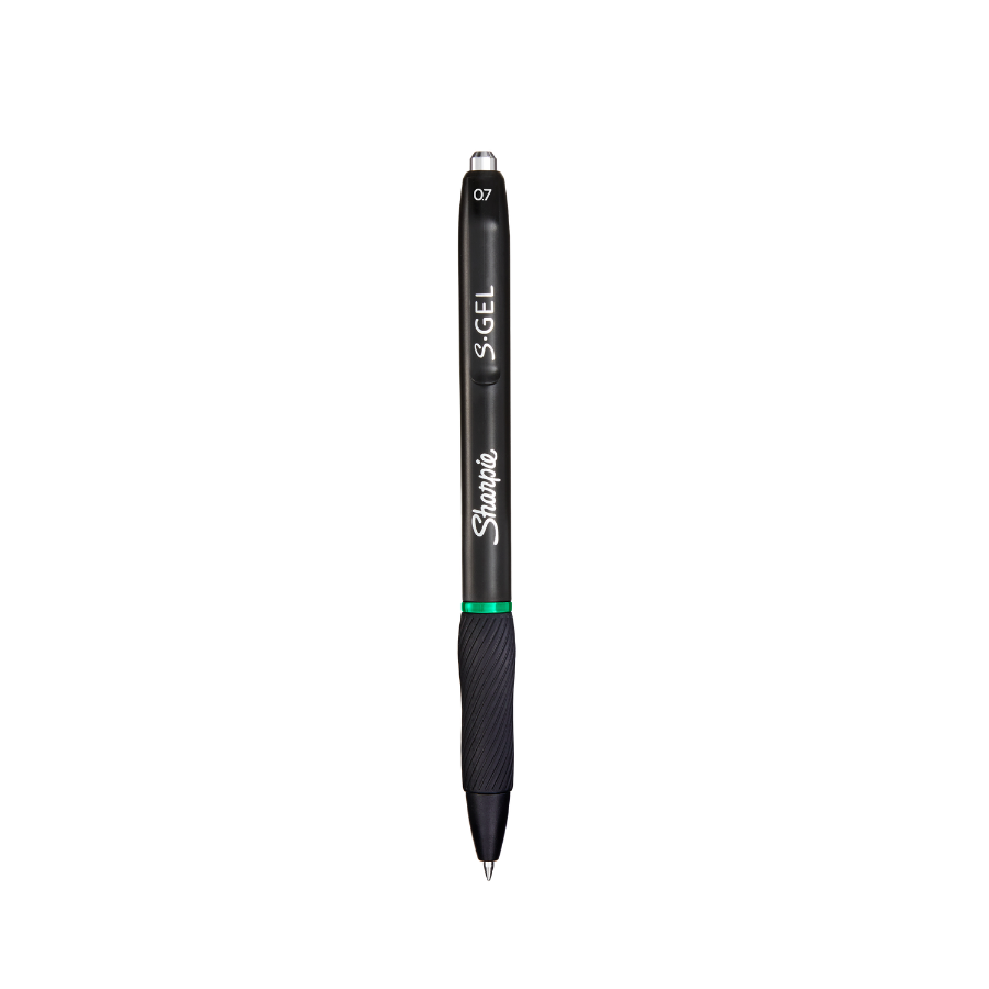 Sharpie Pen S-Gel 0.7mm Retractable - Green — side view