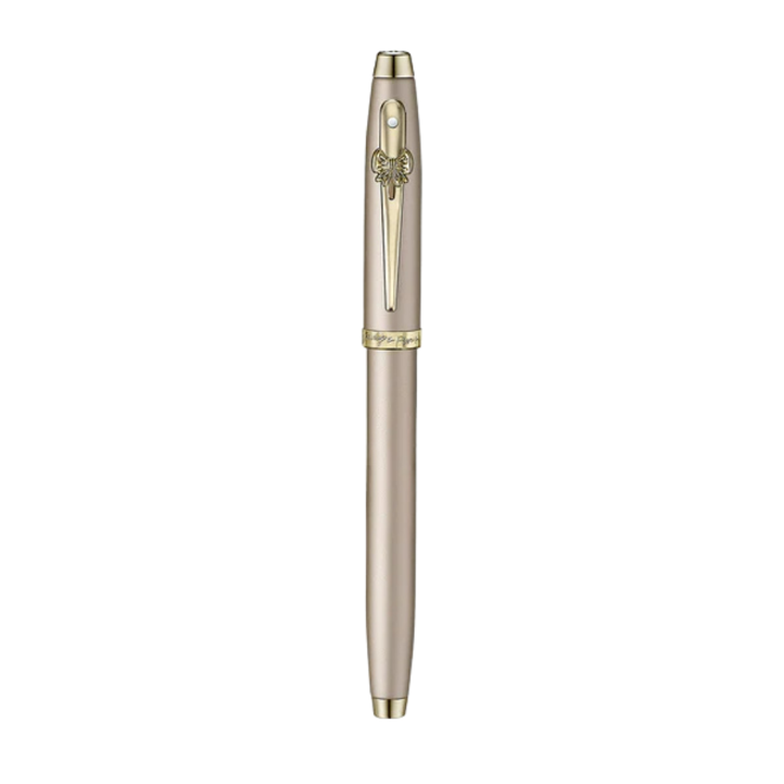 Sheaffer Emily in Paris 100 E9377 Champagne Gold Finish Body and Trims with Bow Emblem Fountain Pen - Fine — writing at an…