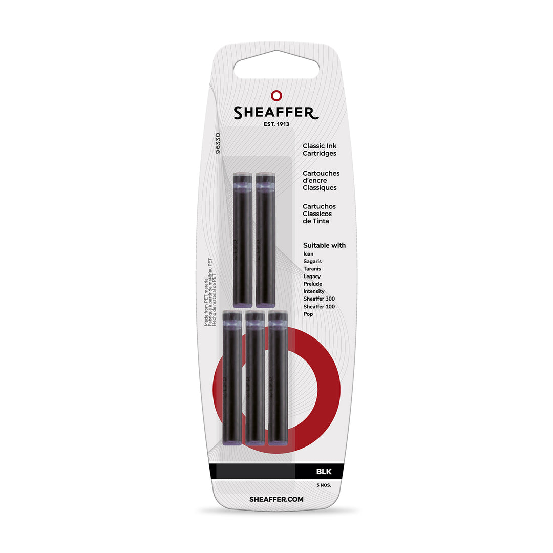 Sheaffer Ink Cartridges (Pack of 5) — colour swatch on paper
