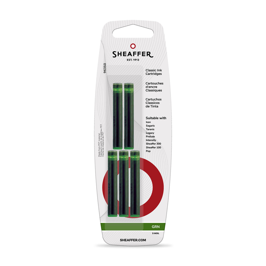 Sheaffer Ink Cartridges (Pack of 5) — size reference