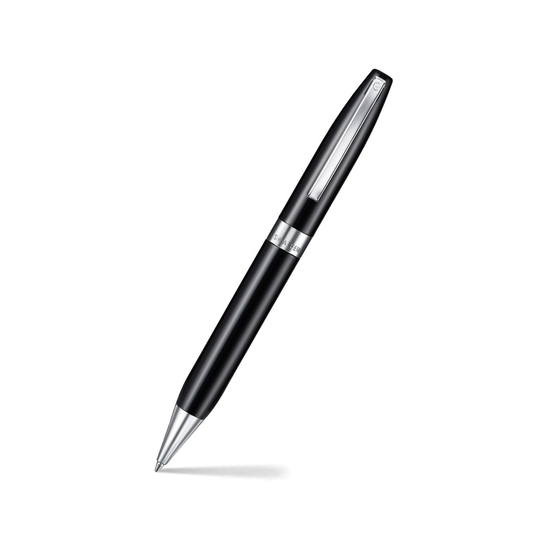 Sheaffer Legacy 9064 Glossy Black Ballpoint Pen with Chrome-Plated Trims — capped
