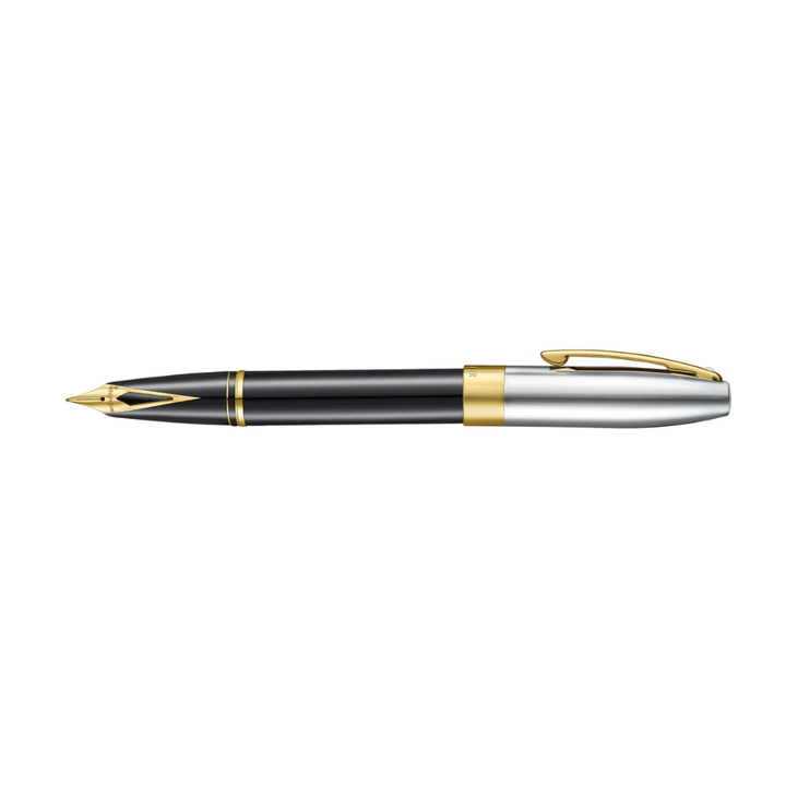 Sheaffer Legacy 9065 Bi-color Black Barrel and Chrome Cap Fountain Pen with 14K IP Gold-Plated Nib and Trims